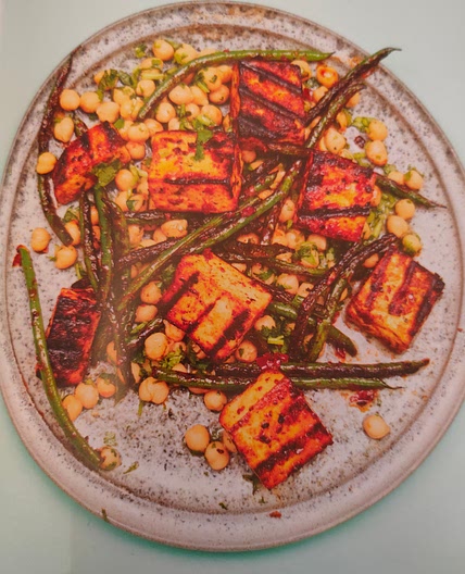 Paneer with Harissa, Green Beans, Chickpeas & Lime