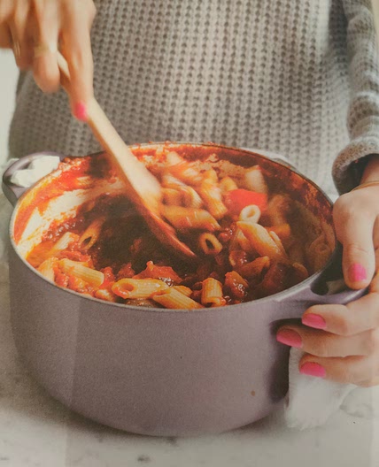 Spicy Lentil and Aubergine Pasta