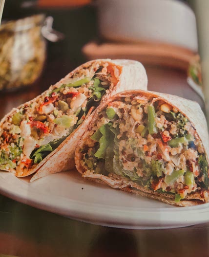Broccoli and Cashew Cheese Quinoa Burrito