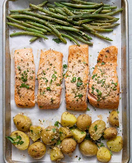 Sheet Pan Lemon Garlic Salmon