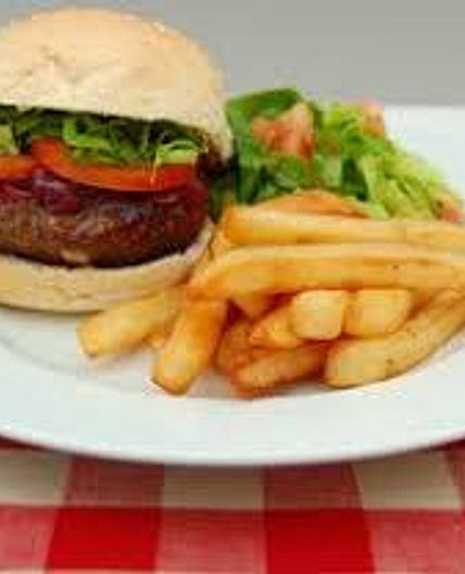 Burgers and chips