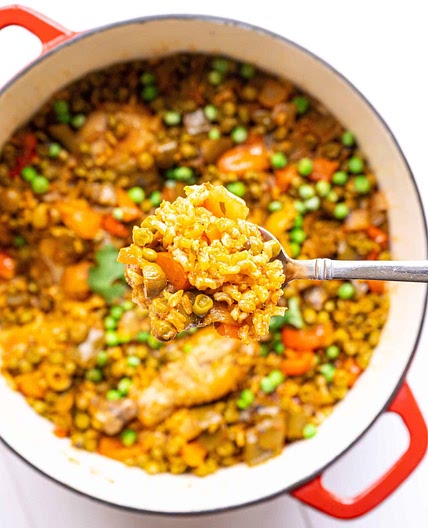 Authentic Puerto Rican Arroz Con Pollo