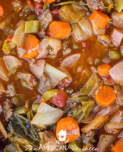 The BEST Sausage, Cabbage, and Vegetable soup