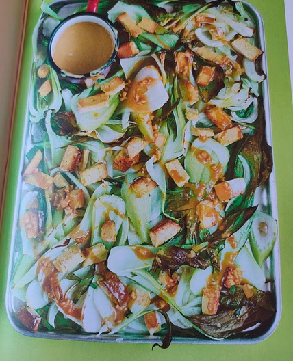 Smoked Tofu with Fennel Pak Choi and Peanut Satay Dressing