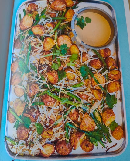 Gado Gado: Indonesian Salad with Warm Potatoes, Green Beans, Beansprouts and Peanut-Coconut Dressing