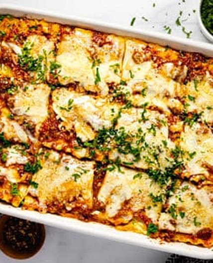 Meaty Lasagna with Cottage Cheese