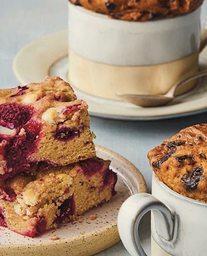 Blondies framboises et chocolat blanc