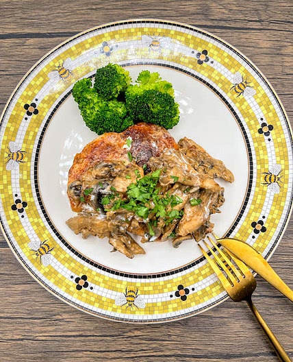 Chicken with Paprika Mushroom Sauce