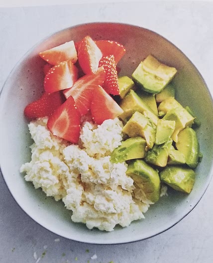 Morning Bowl with Strawberries, Avocado & Cottage cheese