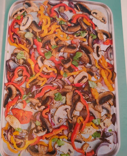 Fajita Spiced Mushrooms and Peppers with Stilton and Sour Cream