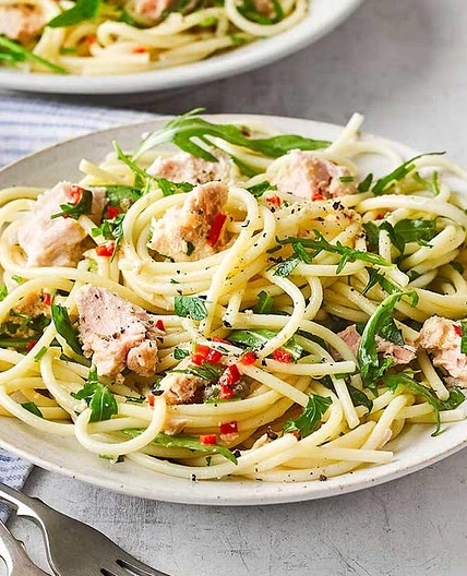 Tuna, caper & chilli spaghetti