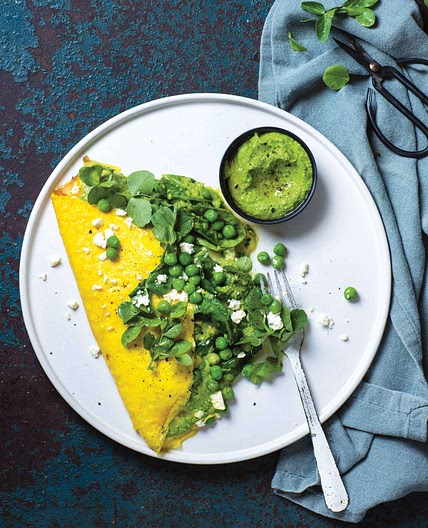 Spinach and Pea Omelet