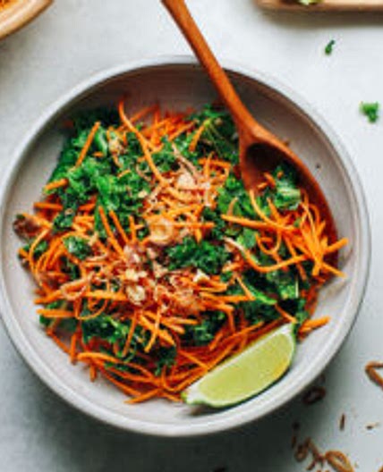 10-Minute Ginger Carrot & Kale Salad