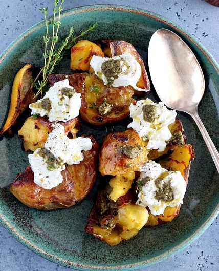 Burrata Pesto potatoes 