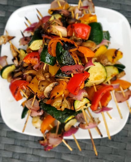 Grilled Marinated Veggie Skewers