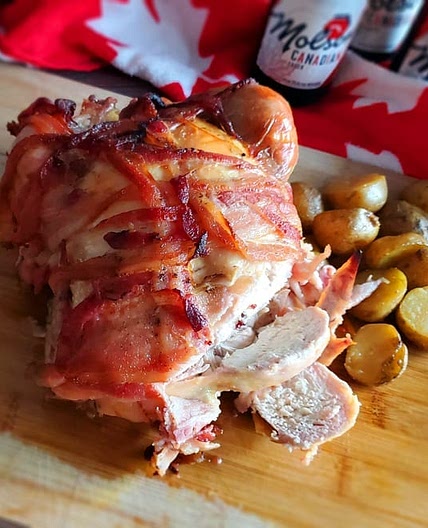 Drunken Maple Bacon Wrapped Chicken