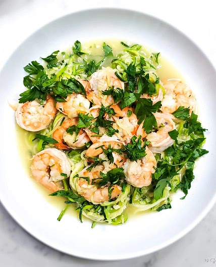 Garlic Butter Shrimp with Zucchini Noodles