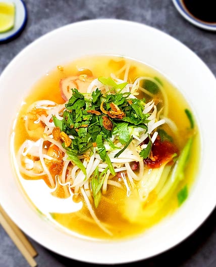Wonton Noodle Soup With Homemade Dumplings