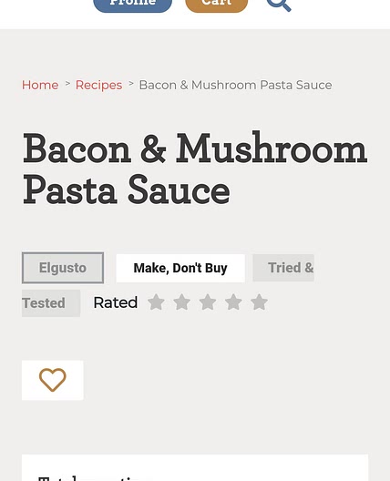 Mushroom Bacon Pasta - El Gusto