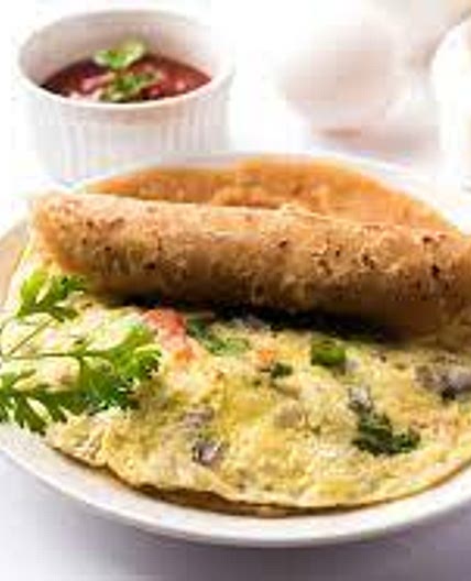 Egg with paratha