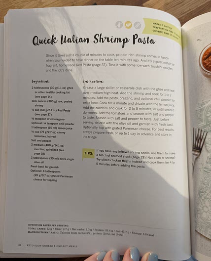 Italian shrimp pasta