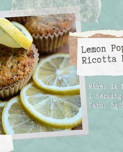 Lemon Poppyseed Ricotta Muffins