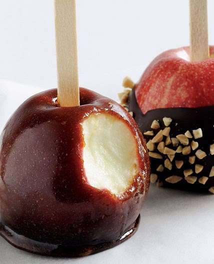 Toffee apples and chocolate apples