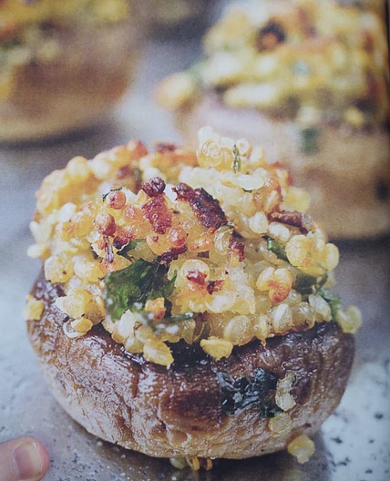 Mushroom and Quinoa Stuffed Mushrooms p99 Indian-ish