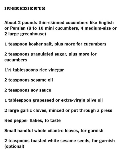 Asian cucumber salad