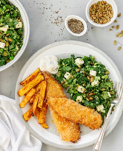 Homemade fish and chips 
