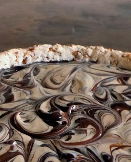 Sweet and Salty Pretzel Tart with Chocolate Ganache and Peanut Butter Swirl