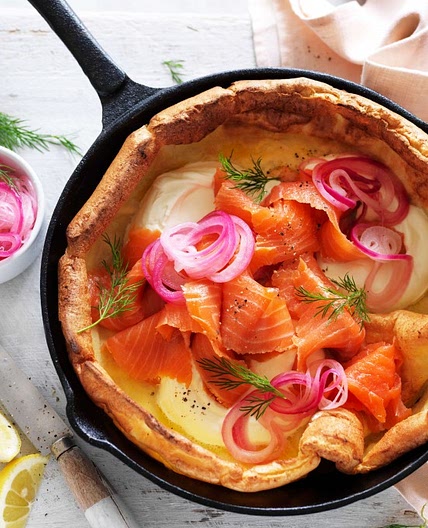 Smoked Salmon and Dill Dutch Baby
