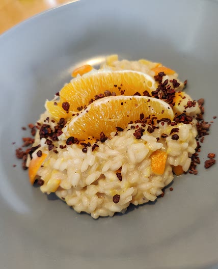 Süßes Tonka-Risotto