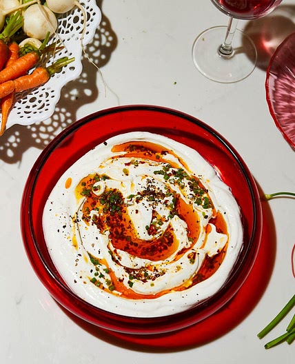 Labneh Dip With Sizzled Scallions and Chile — Alison Roman