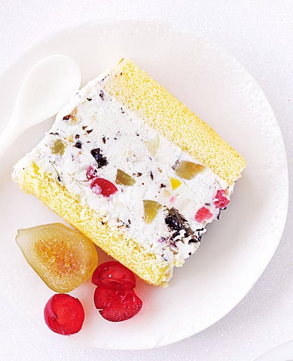 Cherry and fig cassata