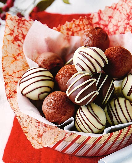 Chocolate rum ball truffles