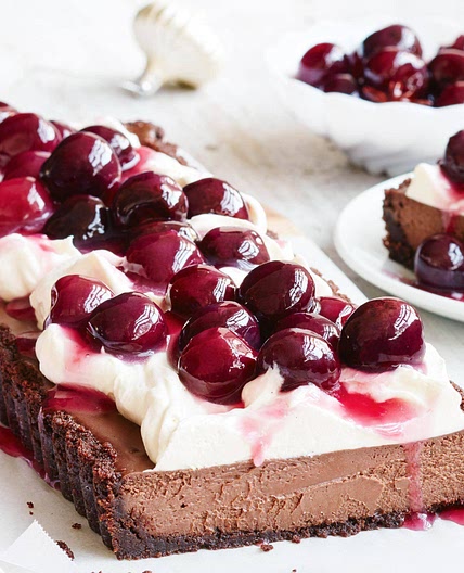 Cherry choc cheesecake