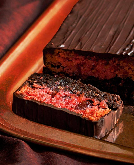 Cherry ripe brownie bar