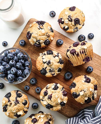 Blueberry Banana Blender Muffins