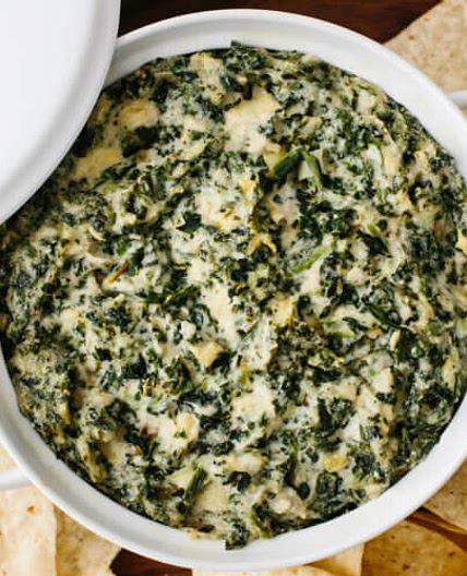 Healthy Spinach Artichoke Dip (vegan, dairy-free)