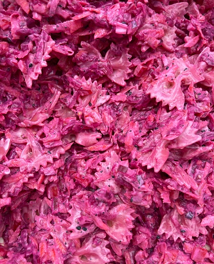 Beetroot pasta salad