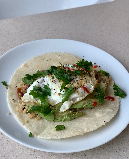 Almond Flour Garlic Confit Breakfast Taco