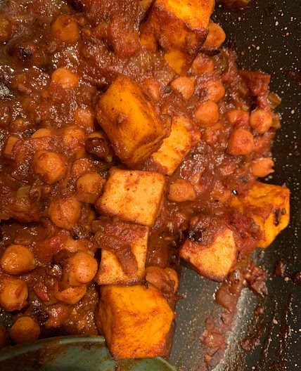 Paneer & chickpea Curry