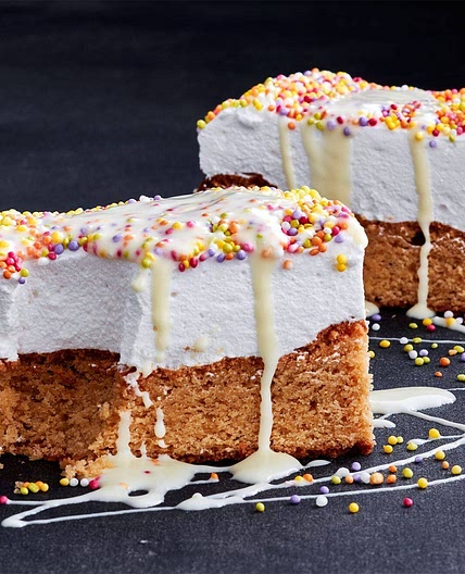 Fairy bread marshmallow slice