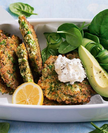 Broccoli and pea fritters