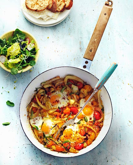 shakshuka met venkel en gekonfijte citroen