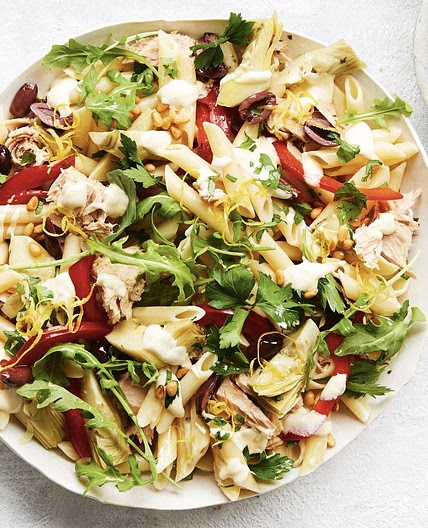 Mediterranean-style tuna pasta salad recipe