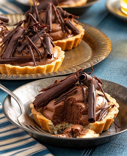 Coconut Chocolate Rum Tarts