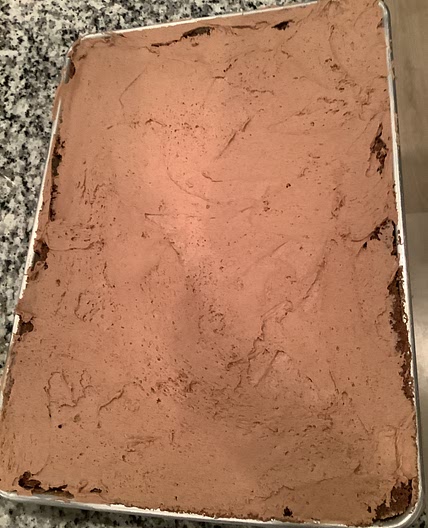 Sheet Brownie Cake