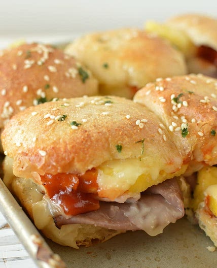 BBQ Pineapple Roast Beef Sliders